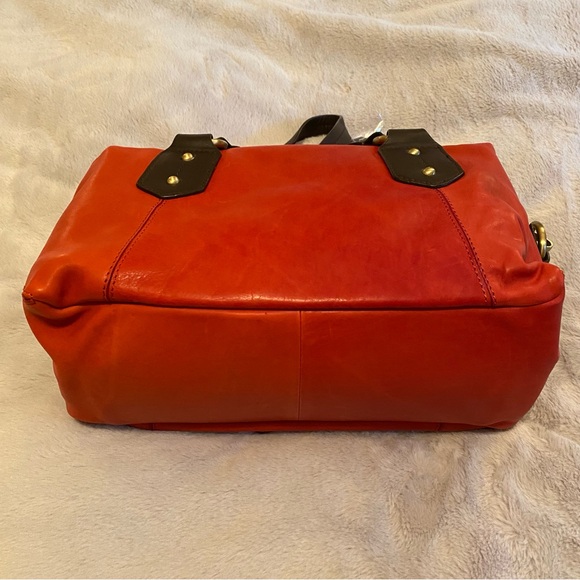 Lucky Brand Buckman leather satchel handbag, in Haute Red, NWT, style LB1041 - Picture 13 of 16